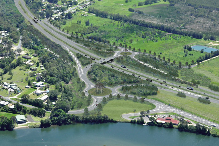 Woolgoolga to Ballina Pacific HWY upgrade, Maclean Interchange