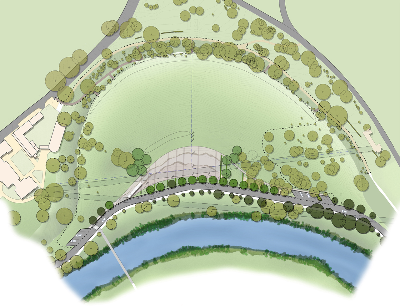 Public Domain, The Crescent, concept master plan