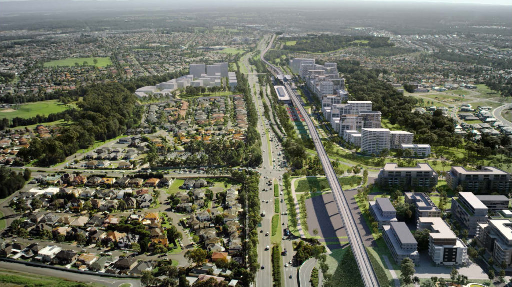 Public Domain, Kellyville Urban Activation Project, aerial