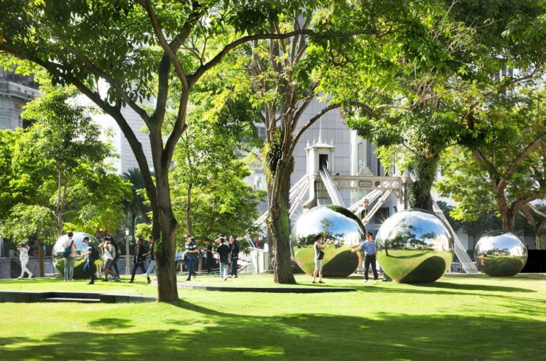 Public Domain, Empress Place + Esplanade Park, Singapore waterfront, park, sculpture