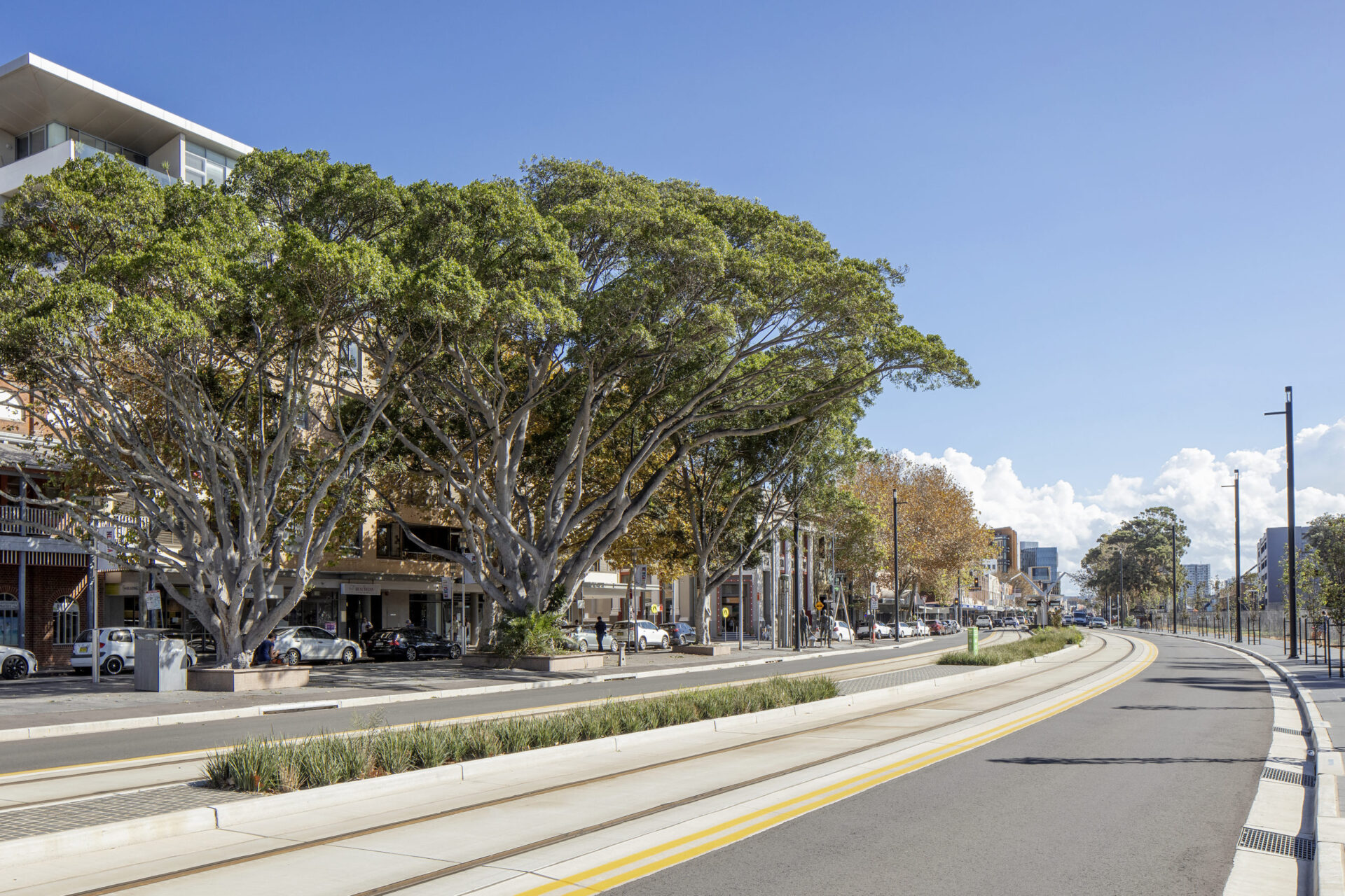 Transport, Newcastle Light Rail, public domain, streetscape