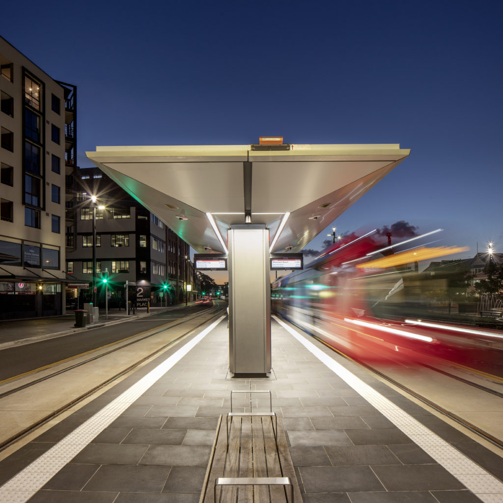 Transport, Newcastle Light Rail, light rail, station, public domain