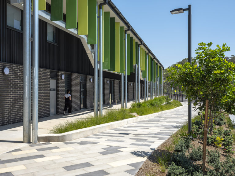 Education, Bella Vista Public School, exteriors, tiles, path, garden bed