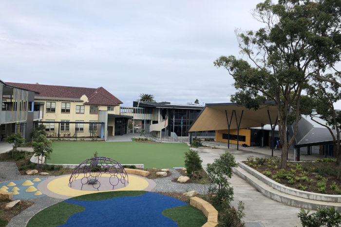 Education, Rainbow Street Public School, play area, seating, planting, shade sail, Landscape Architecture