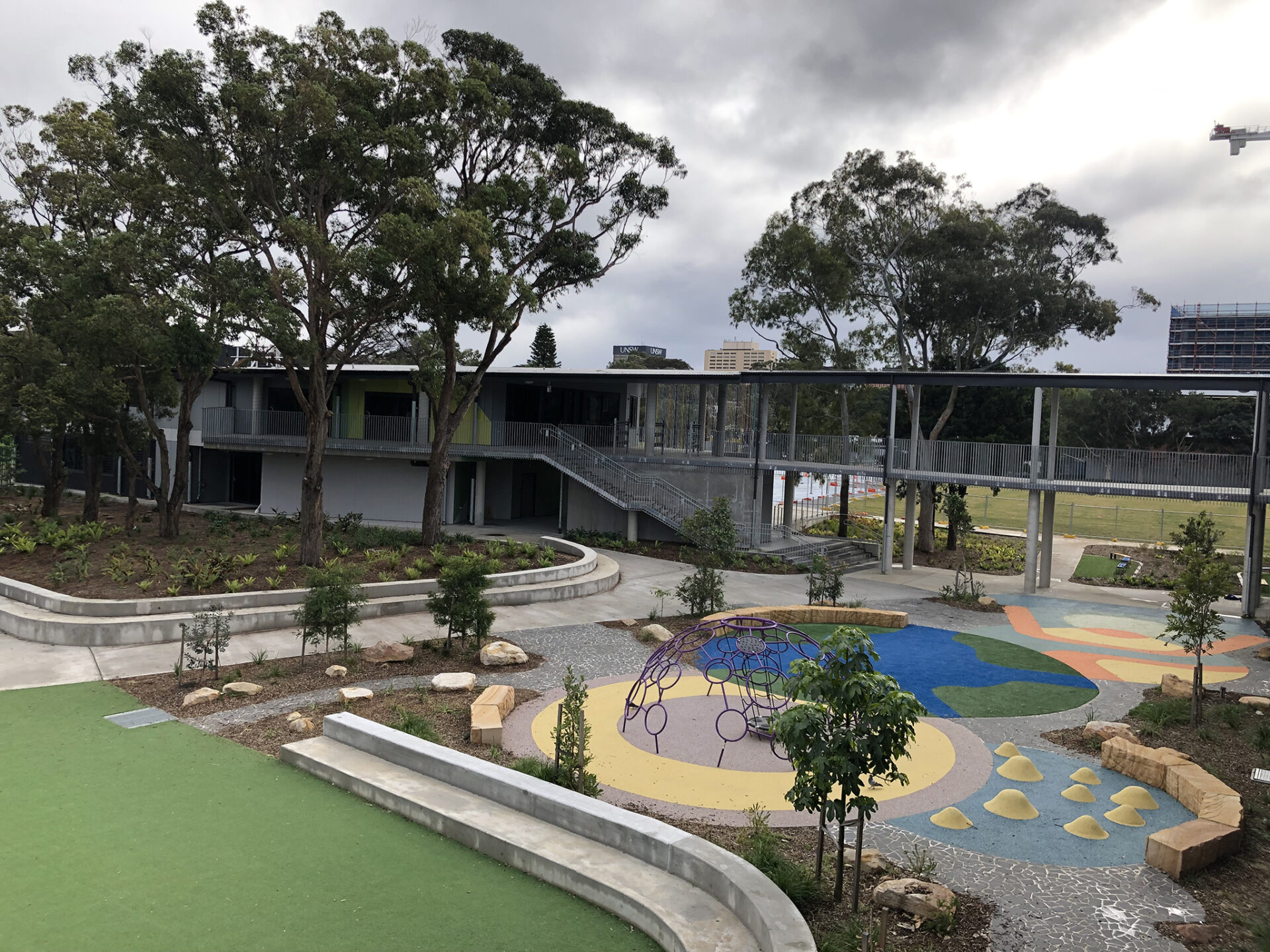 Education, Rainbow Street Public School, play area, trees, planting, seating, Landscape Architecture