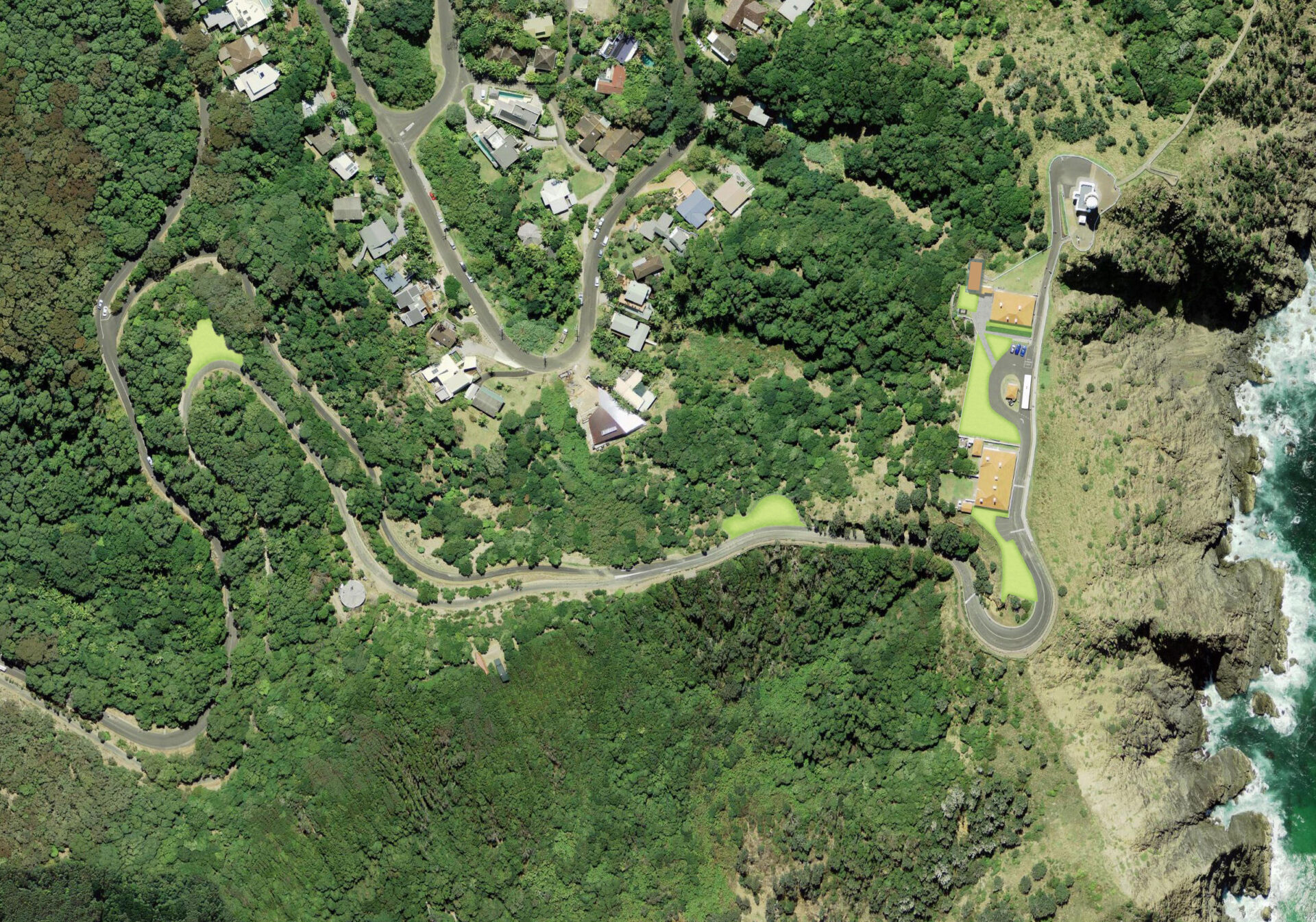 Parks + Open Space, Cape Byron Master plan, aerial, Landscape Architecture