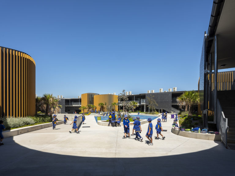 Education, Bardia Public School, playground, garden beds, planting, Landscape Architecture