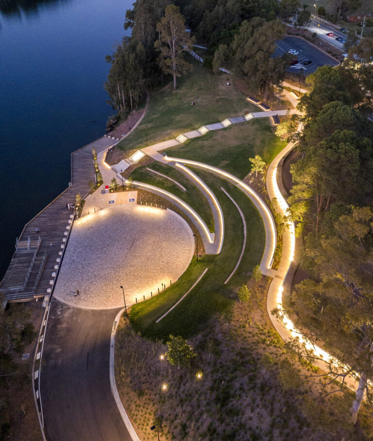 Public Domain, Parks + open space, Tench Reserve, Landscape Architecture, aerial, lighting